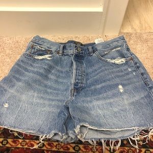 Abercrombie and Fitch denim distressed shorts